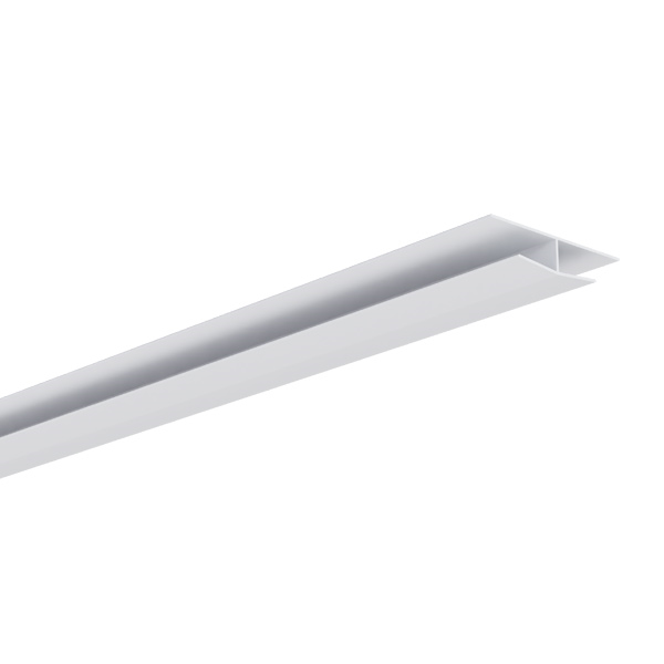Profil H PVC pour jonction de lambris de sous toiture - Blanc - Longueur 4,00 M