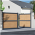 Portail PVC sur mesure Anténor CV 18 - Jusqu'à 4000 x 1800 mm - Battant ou coulissant et motorisable - Plein avec cadre Alu