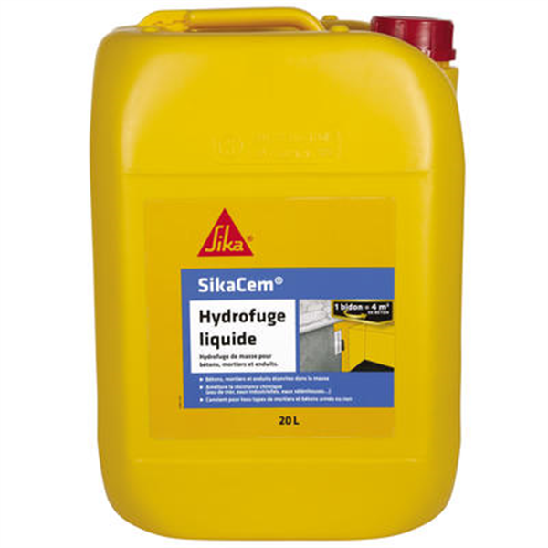 Hydrofuge de masse liquide cem Bidon de 20 litres Sika 471275 546962