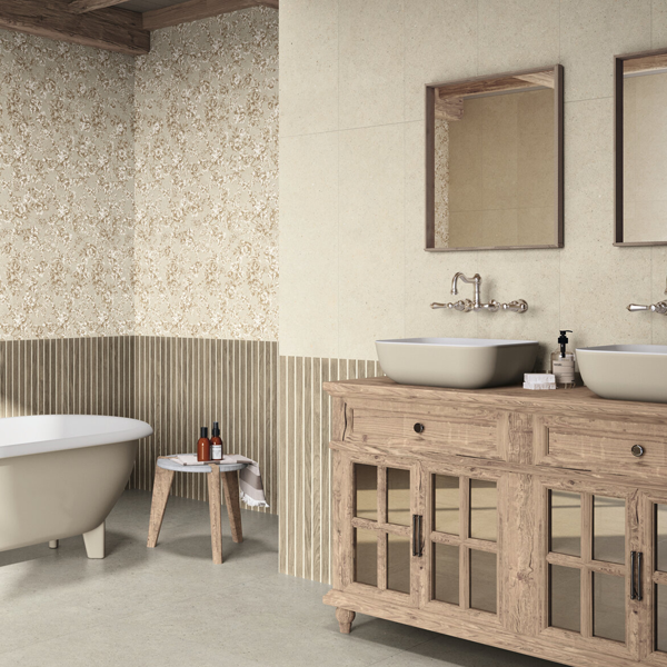 Faïence murale rectifiée effet pierre Kinstone - 30,0 CM x 90,0 CM - ép. 10,20 MM - coloris Dakar mat