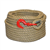 Corde à poulie en polypropylène avec crochet de sécurité - Ø 20 mm - Longueur 20 m - Beige