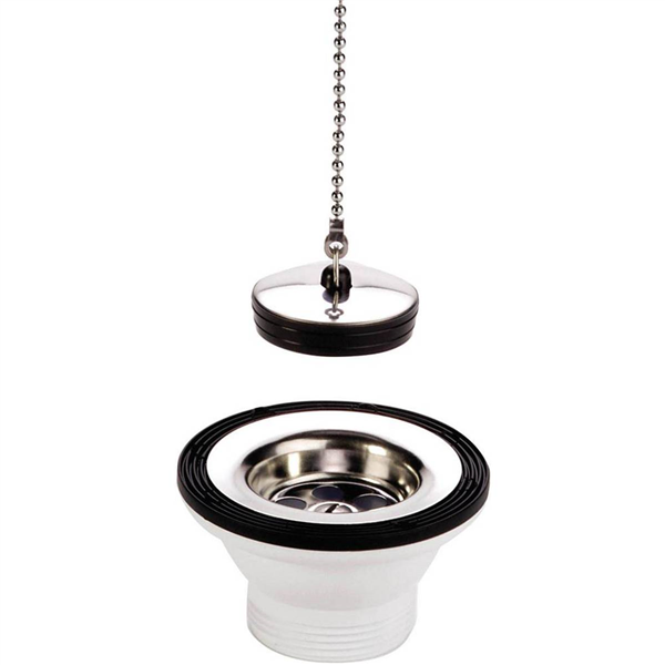 558-BDE BOUCHON+CHAINETTE / EVIER INOX