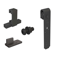 Système coulissant droit sur fer plat ROCDESIGN TYPE C pour portes bois jusqu'à 80 kg