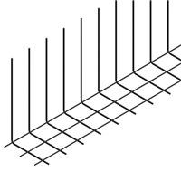 Semelle à bancher E25 - 70,0 CM x 35,0 CM - 3 fils de ⌀ 8 MM - longueur 4,00 M