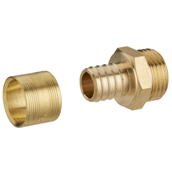 Raccord simple écrou Femelle à sertir par glissement - Écrou tournant 3/4" - Pour tube PER 20 mm