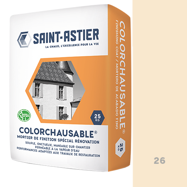 Mortier de finition spécial rénovation Colorchausable Saint-Astier - Teinte 26 - sac de 25,0 KG