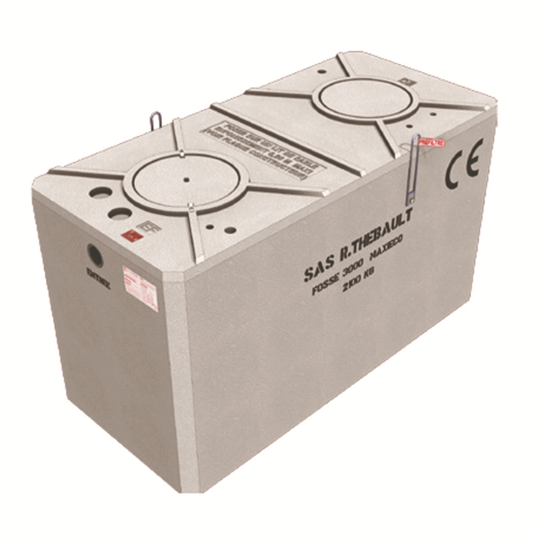 Fosse Toutes Eaux 3000 litres MAXI-ÉCO préfiltre avec tampons