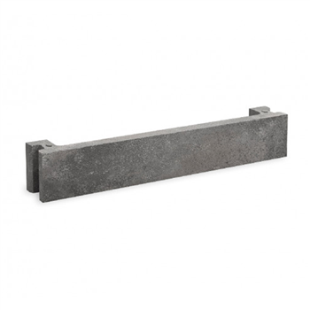 Lame plate de clôture multi-angles Toscana en béton décoratif anthracite - 75,0 CM x 11,00 CM x 12,5 CM