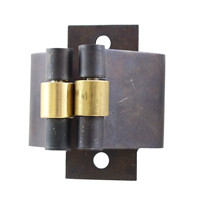 Arrêt de porte à pince noir avec mentonnet à visser