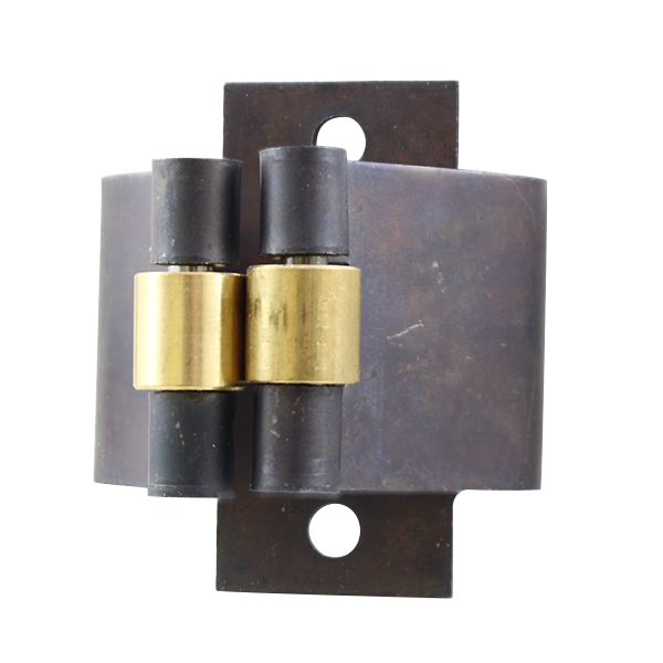 Arrêt de porte à pince noir avec mentonnet à visser