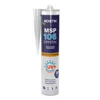 Mastic colle transparent fixation et étanchéité - MSP 106 Invisible Bostik - Cartouche de 290 ml