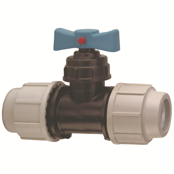 ROBINET SOUPAPE DROITE 25 EMBOUT COMPRESSION