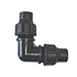 Raccord coudé 90° à compression pour tuyau goutte à goutte - Ø 13 x 16 mm - Fitt - PE Noir