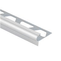 Nez de marche carrelage forme arrondie TREP-FL - Aluminium naturel mat - Haut.9,0 MM x Long.2,50 M