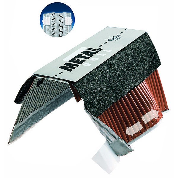 Closoir souple ventilé Metalroll Monier pour faîtage et arêtier - Rouge sienne - 32-38 CM - rouleau de 5 M