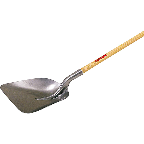 Pelle à neige en Duralumin - Revex - largeur d'épaules 36.5 cm - hauteur 42.5 cm - manche 1.20 m