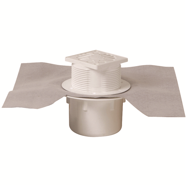 SIPHON P/CARRE. S/VERT.GR.10X10 PVC + NATTE
