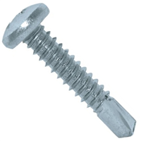 Vis autoperceuse Perfix en acier zingué - tête bombée - perçage de 0,75 à 2,5 mm - 4,2 x 19 mm - boîte de 500