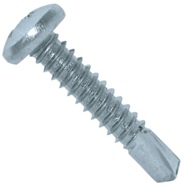 Vis autoperceuse Perfix en acier zingué - tête bombée - perçage de 0,75 à 2,5 mm - 4,2 x 19 mm - boîte de 500