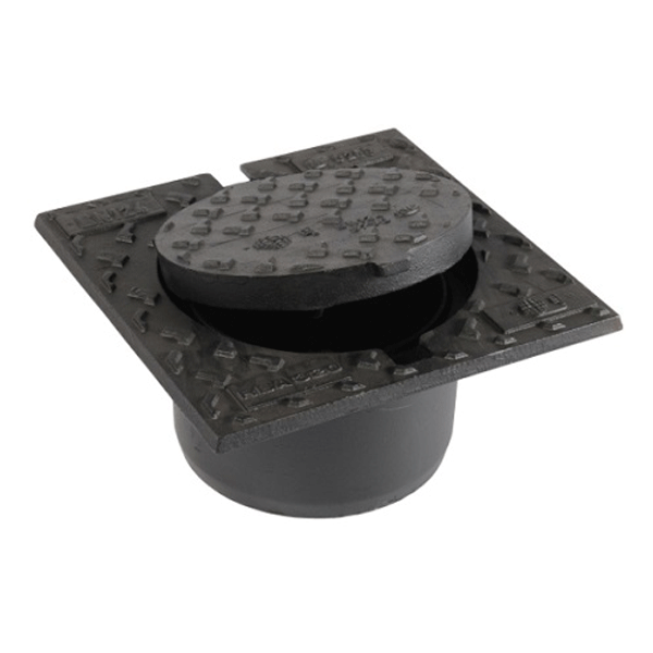 Regard de visite en fonte articulé RBA 360 B C250 pour branchement PVC Ø315 - Ouverture Ø220 mm - 355 x 355 mm