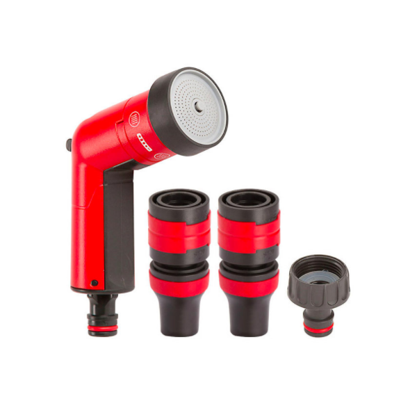 Tuyau d'arrosage extensible avec accessoires - Fitt Yoyo Go - 20 mètres - Rouge