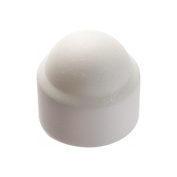 Cache écrou hexagonal en polyéthylène blanc pour vis tête H en M12 clé de 19 - boîte de 100