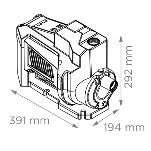 Surpresseur eau avec pompe multicellulaire pour alimentation domestique et arrosage - Saniboost Smart - HMT max 56 m - Débit max 5,2 m³/h
