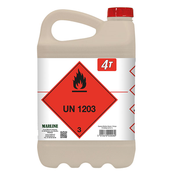 Carburant prêt à l'emploi pour moteurs 4 temps - Marline Classic 4T - Super carburant 95E5 + additif - Bidon de 5 litres
