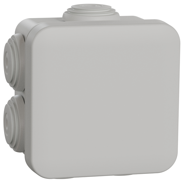 Boîte de dérivation en saillie Schneider Mureva Box étanche IP55 - 7 entrées de câble de 20 mm - 65x65x45 mm
