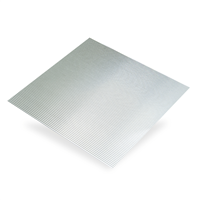 Plaque en Aluminium anodisé ondulé - 500 x 250 mm - épaisseur 0.5 mm