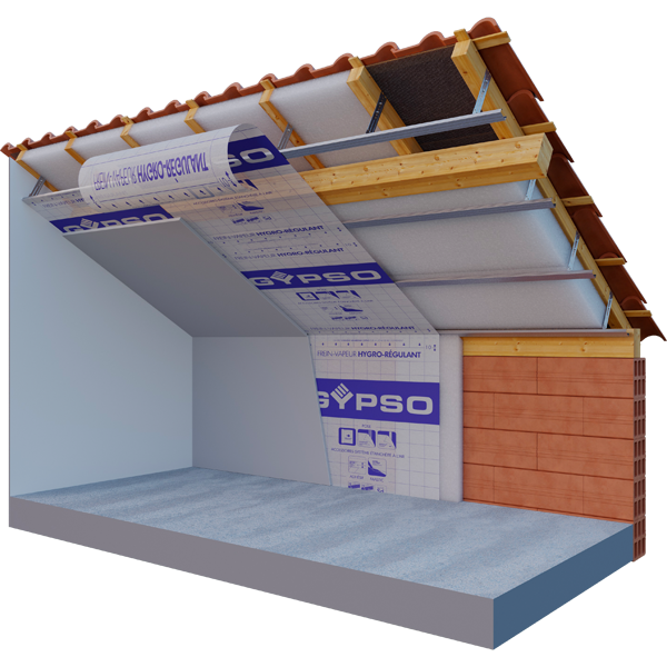 Frein vapeur hygrovariable Gypso pour murs ossature bois et rampants de toiture - Rouleau de 1,50 x 50 m