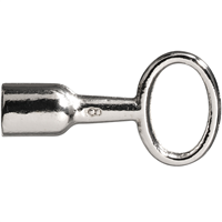 Clé de service à 4 pans creux Abus DS en acier coulé nickelé - carré de 8 mm