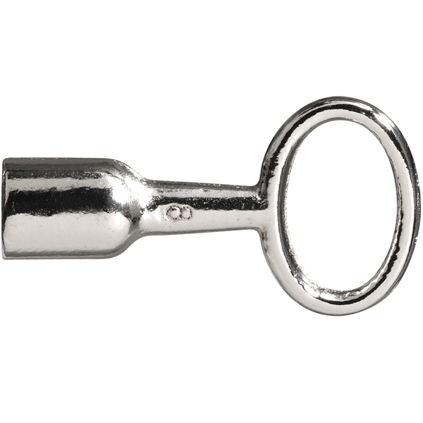 Clé de service à 4 pans creux Abus DS en acier coulé nickelé - carré de 8 mm