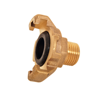 Raccord express mâle à collerette avec joint pour tuyau arrosage - 20 x 27 - 3/4" - Fitt - Laiton