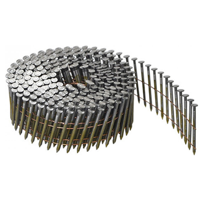 Pointe annelée acier non revêtu Bostitch - en rouleau pour cloueur pneumatique - 2,03 x 45 mm - boîte de 21000