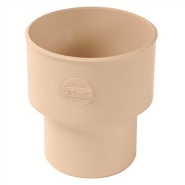 Réduction concentrique PVC pour tube de descente Diamètre 100x80 mm couleur sable