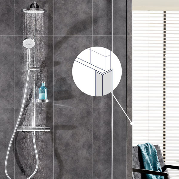 Profilé d'angle extérieur en L Gerflor pour dalle et panneau mural Revela - alu - 16,0 MM x 12 MM - long. 2,60 M