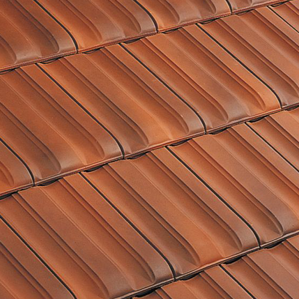 Tuile PV10 Huguenot - à emboîtement grand moule faiblement galbée à relief - Flammé rustique