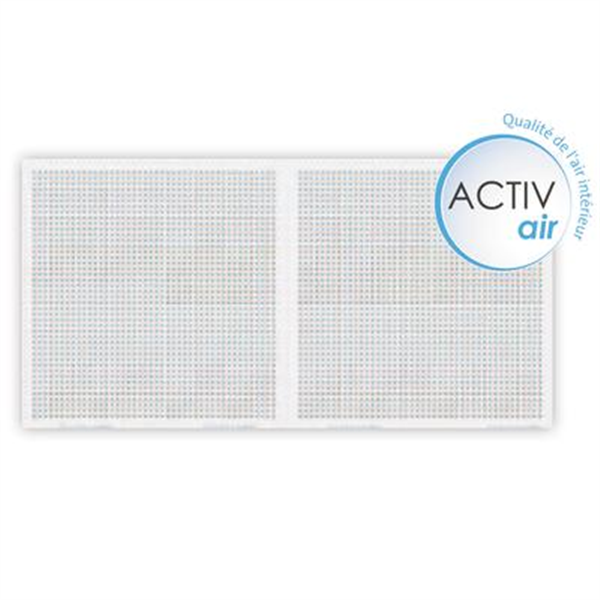 Plafond décoratif et acoustique en plaque de plâtre - Gyptone Activ'Air Quattro 40 - 4 bords amincis - 2,40 M x 1,20 M - 12,5 MM