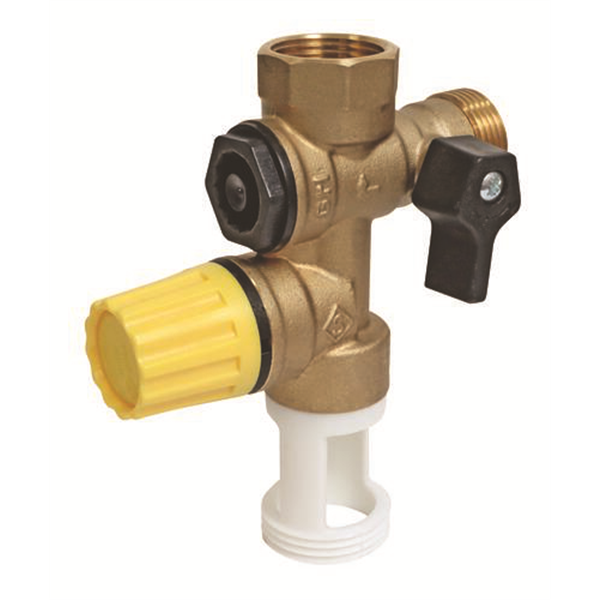 Groupe de Sécurité NF 3/4" à garde d'air droite - Siège téflon pour eau calcaire