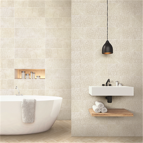 Faïence murale effet pierre - Emotion Décor Stripes - Bianco - 20 CMx60 CM ép.8 MM