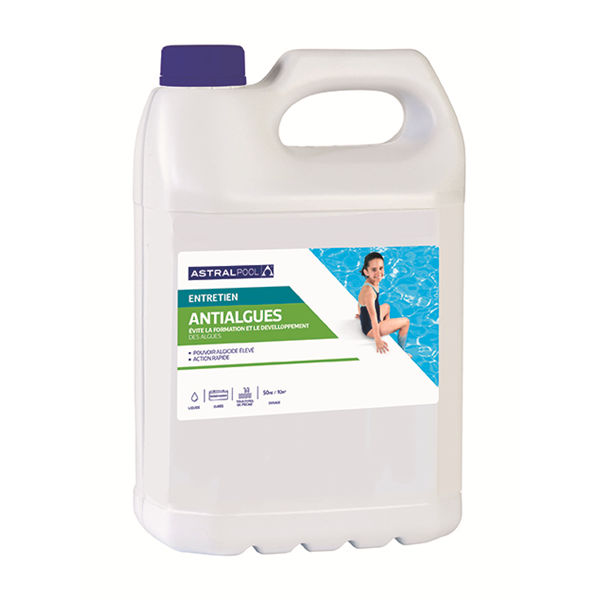 Anti-algues liquide Astralpool pour l'entretien de tout type de piscine - bidon de 5 L