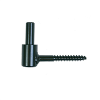 Gond de volet battant pour support bois - Clavette soudée - Queue filet Ø 12 x 75 mm - Acier noir