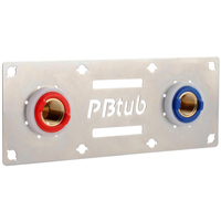 Platine de fixation mural double pour tube PER à glissement - Fix System - Diamètre 12 mm - Sorties mâles 20 x 27