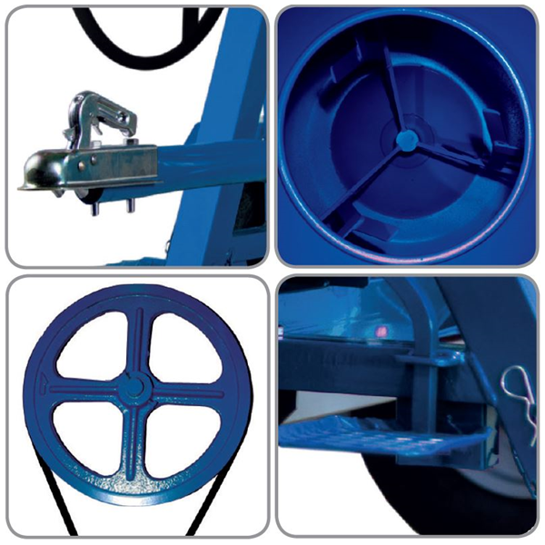 Bétonnière Obra 360 L à motorisation thermique Honda 5,5 CV