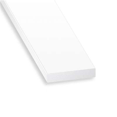 Profilé plat de finition et décoration - CQFD - Largeur 30 mm - Épaisseur 2 mm - PVC Blanc - 2,6 M