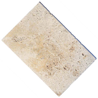 Dalle en pierre naturelle Travertin Rustic pour sol et mur intérieur ou extérieur - 61 CM x 40,6 CM - ép. 12 MM