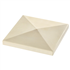 Chapeau de pilier à pointe de diamant en béton lisse Fabemi - 50,0 CM x 50,0 CM - ép. 7,70 CM - Beige