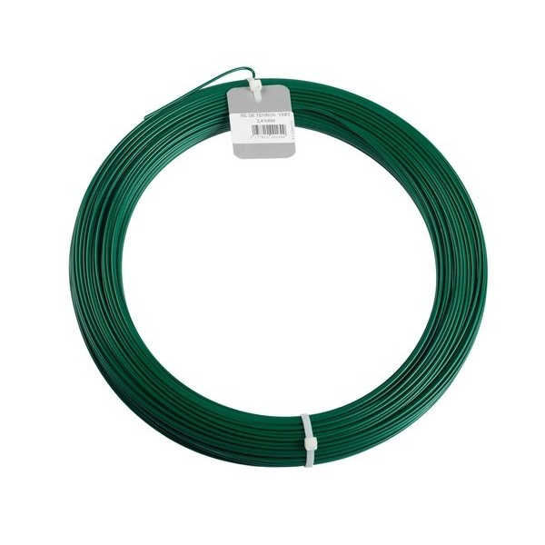 Fil d'attache pour grillage souple Dirickx - Ø 1,5 mm - Acier plastifié - Vert - Longueur 100 mètres