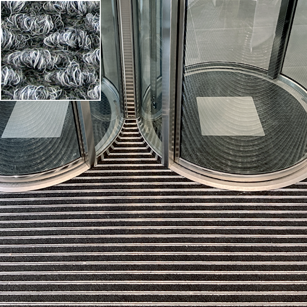 Tapis d'accueil antidérapant Dinac Aravis CA 13 REPS à structure ouverte et jonction à câble - hauteur